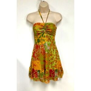 Cider halter‎ dress XL new with tags orange